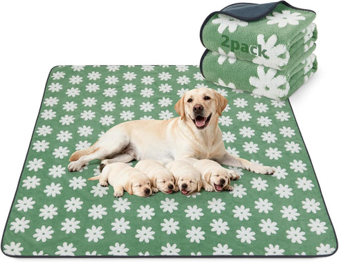LOOBANI Extra Large Whelping Pad, Non-Slip Dog Pee Pads Washable, Fast Absorbent