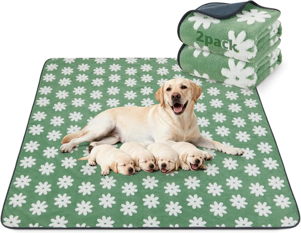 LOOBANI Extra Large Whelping Pad, Non-Slip Dog Pee Pads Washable, Fast Absorbent