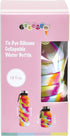 iscream BPA Free Collapsible Silicone Bottle with Carabiner, 18 oz, Rainbow Sherbert