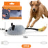 BABORUI Interactive Dog Toys Mouse, Escaping Squeaky Toys with Lights & Auto-Turn, Rechargeable