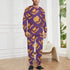 Generic Set Peanut Butter Jelly Breakfast Men's Pajamas Long Sleeve Sleepwear Crew Neck Loungewear Tops And Bottom