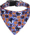 Halloween Dog Collar with Detachable Bandana, Adjustable Soft Pet Collar Set for Small Medium Large Dogs