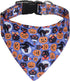 Halloween Dog Collar with Detachable Bandana, Adjustable Soft Pet Collar Set for Small Medium Large Dogs