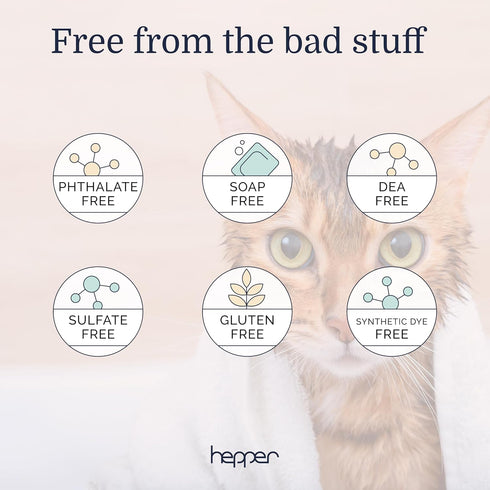 Hepper Oatmeal Shampoo for Dogs, Cats, and Other Pets - All Natural, Sensitive Skin Treatment - Cucumber & Aloe