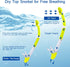 Supertrip Dry Snorkel for Adults - Scuba Diving with Splash Guard and Top Valve for Snorkeling Swimming