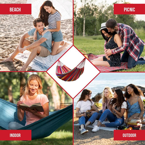 Ultra-Light Travel Camping Hammock with Tree Straps - Durable Folding Hammock, Portable for Indoor and Outdoor, Up to