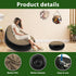 ZJMCAJY Inflatable Chair, Inflatable Folding Sofa with Ottoman Portable Inflatable Couch with Flocked Surface