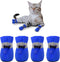 YAODHAOD Dog Shoes for Hot Pavement, Anti-Slip Sole Dog Boots & Paw Protector for Small Medium Dogs, 4PCS (Blue, Size: