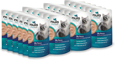 Nulo Freestyle Wet Cat Food Silky Mousse - Yellowfin Tuna & Shrimp,