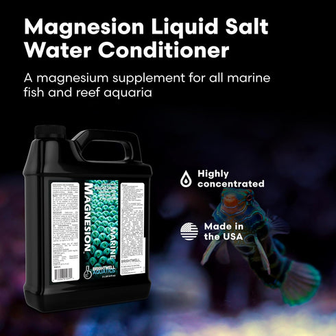 Brightwell Aquatics Magnesion Liquid Salt Water Conditioner, Concentrated Magnesium Supplement for Aquariums