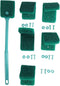 Pssopp Fish Sponge Cleaner, Long Handle Double Sided Aquarium Scrubber for Glass Aquariums and Kitchen Green