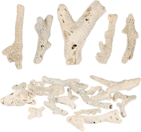 Garneck 3-10cm 500g Crushed Coral for Freshwater Saltwater Aquarium, Natural Coral Stone for Fish Tank Decor