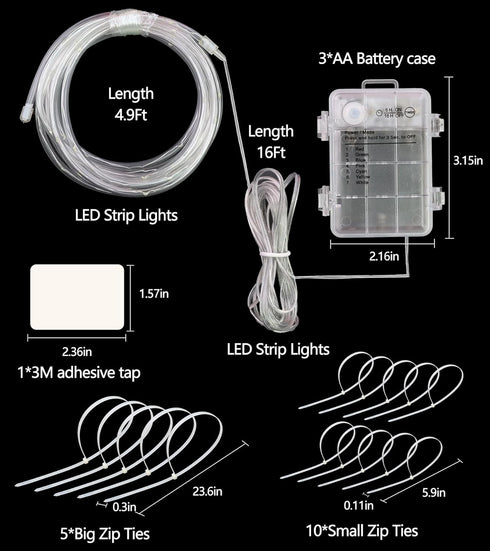 16 7 LED Basketball Hoop Light, Waterproof Super Bright Basketball Rim Lights,Remote Control Colors and Lighting