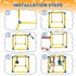 8 (Yellow,19.6 19.6 19.6 inch) Puppy Play Gym with Hanging Toys Indoor Play Gym Interactive Dog Toys for Boredom