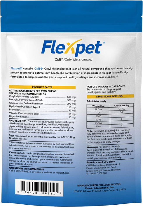 Maximum Strength Soft Chews - All-Natural Pain Reliever for Dogs, Hip and Joint Supplement, Trial Pack (30 Chews)