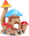 Zerodeko 1PC Resin Mushroom Hideout House, Fish Tank Cave Ornament for Small Fish Tank