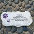 Shinning Pawprints Pet Memorial Stones for Dogs or Cats, Hand Painted Garden Stones, Sympathy Gifts