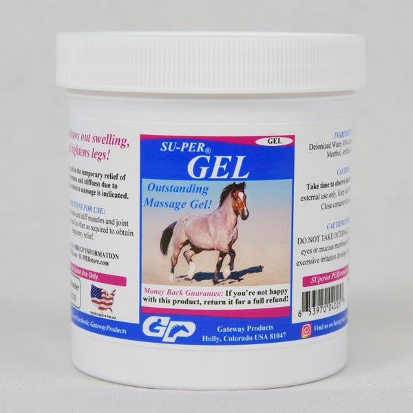 SU-PER Gel Horse Topical Gel - Cools, Draws Out Swelling, Tightens Legs