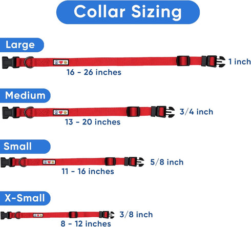 Pawtitas Reflective Dog Collar, Adjustable for Large Dogs, Orange Puppy Collar