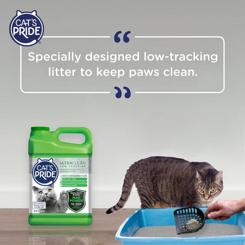Cat's Pride Max Power: UltraClean Low Tracking Multi-Cat Clumping Litter - 15 Pounds, 99% Dust Free, Unscented