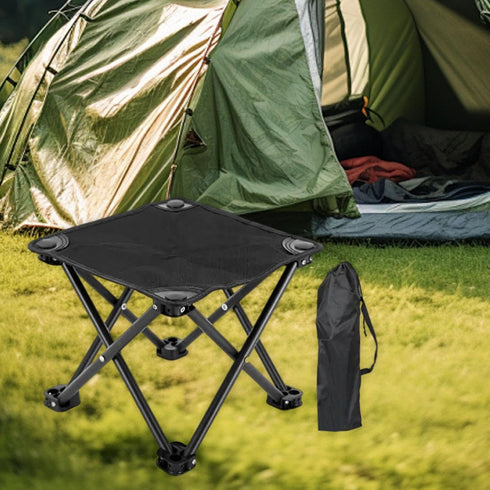 Aymzbd Camping Stool Recliner Foot Rest Fishing Seat Sturdy Compact Outdoor Folding Stool with Carry Bag for Hiking