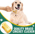 2 Pieces Brass Pet Training Clicker, Metal Dog Clicker for Puppy and Cat Trainer (Gold)