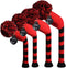 Scott Edward Golf Club Head Covers Set of 4 - Double-Layered Knitted with Rotatable Number Tags