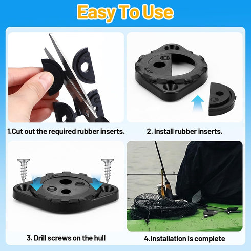 Threehoney Through Hull Wiring Kits for Device Battery Connections, Thru Hull Wiring Kits for Wilderness Track Mount
