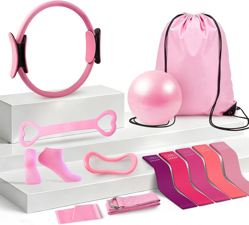 SirDone Pilates Kit for Women, Pilates Equipment for Home Workouts, 13-Piece Pilates Essentials