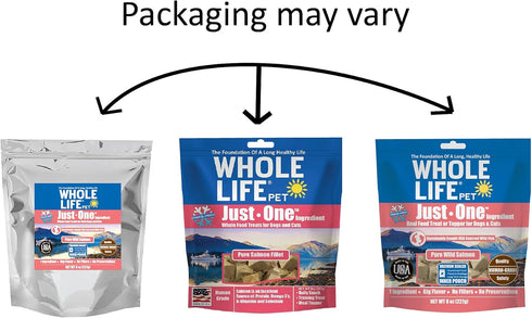 Just One Salmon Dog and Cat Value Packs - Whole Life Pet, Human Grade, Freeze Dried, Grain Free, Made in The USA