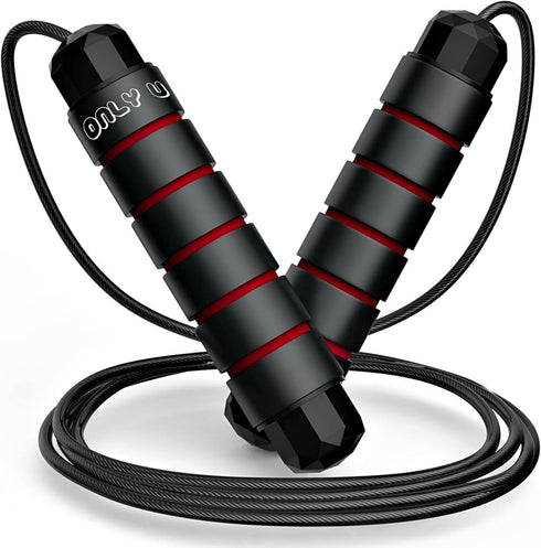 Jump Rope From Only U, Fitness Exercise Equipment for Home Gym, Men Women and Kids, Health (Multiple Colors)