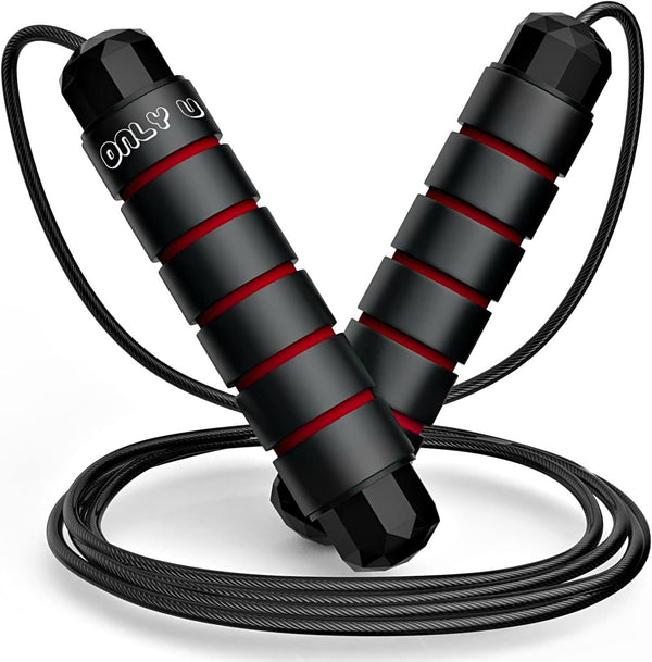 Jump Rope From Only U, Fitness Exercise Equipment for Home Gym, Men Women and Kids, Health (Multiple Colors)