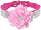 Cute Dog Collar with Bling Rhinestone, Fancy Crystal Diamond Glitter Soft Cat Collars for Small Medium Large Breed