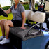 Flashideas Black and Grey Stripes Golf Cart Seat Towel Blanket Covers - Portable Club Car Seat Cover