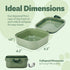 Collapsible Dog Water Bowl 30oz - 2 in 1 Portable Travel Food Bowl with Lid, Easy Carry Handle for Pets