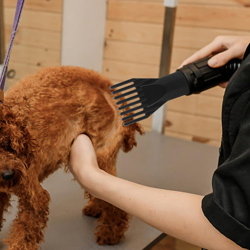 Ipetboom Universal Detangling Blow Dryer Attachment, Pet Hair Dryer Nozzle Comb for Dog Grooming Supplies