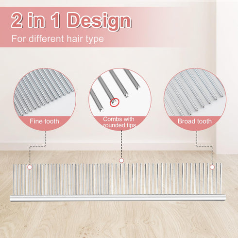 Slicker Brush for Dogs, Slicker Brush for Doodles Long Haired Dog, Goldendoodle Long Pin Detangler for Dematting, Dog