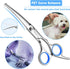 6 in 1 Professional Stainless Steel Safety Round Tip Dog Grooming Scissors, Anti-Rust Pet Kit