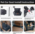 SWIHELP Dog Car Seat Puppy Portable Pet Booster Car Seat with Clip-On Safety Leash and PVC Support Pipe