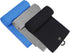 Golf Towel, 3 Pack Microfiber Golf Towels (16"x16") with Carabiner Clip, Tri-fold Waffle Pattern, Blue, Black, Gray