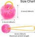100pcs Small Pet Dog Hair Bows, Cute Round Puff Ball Pom Pom Bows with Rubber Bands for Dog Grooming
