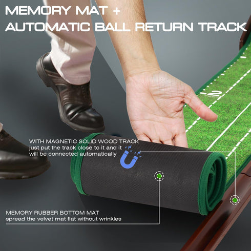 Eleko Meyar Putting Green Putting matt for Indoors Golf Putting Mat - Indoor Putting with Ball. Putting matt for Golf