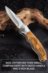 Gentleman’s Folding Pocket Knife - Sharp Blade with Wood Handle - Best Camping, Hunting EDC Gear - Birthday Christmas