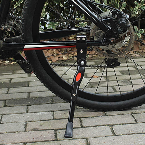 Universal Bike Kickstand Alloy Adjustable Height Rear Side Stand for 24"-26" 700C Mountain Road BMX City Bikes