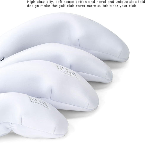 Golf Head Covers Driver Fairway #3#5 Hybrid USA Flag Memory Foam, for Men Women (Black or White)