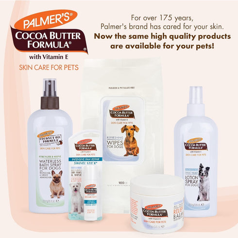 Palmer's for Pets Cocoa Butter Refreshing Dog Wipes - 100 Ct, 3 Pack, Paraben & Phthalate Free Grooming Wipes