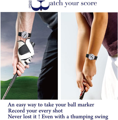 Golf Ball Marker with Stroke Counter Bracelet, Birdie Ball Marker, Golf Accessories for Men and Women