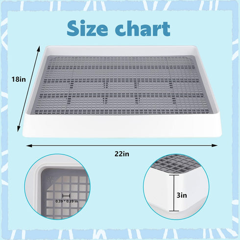 Chinchilla FHTONGE Extra Large Rabbit Litter Box Trainer Tray, Bunny Potty Training Litter Box for Cage,Rectangular