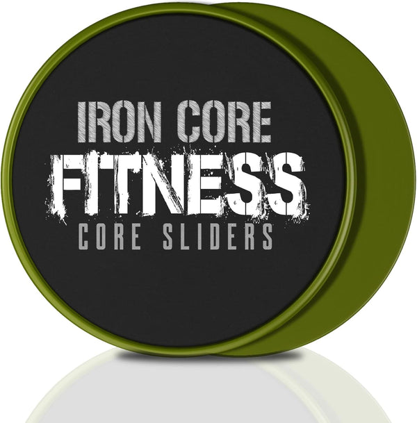 Iron Core Fitness 2 x Dual Sided Gliding Discs, Core Sliders for Ultimate Core Ab Fitness Trainer, Gym Equipment