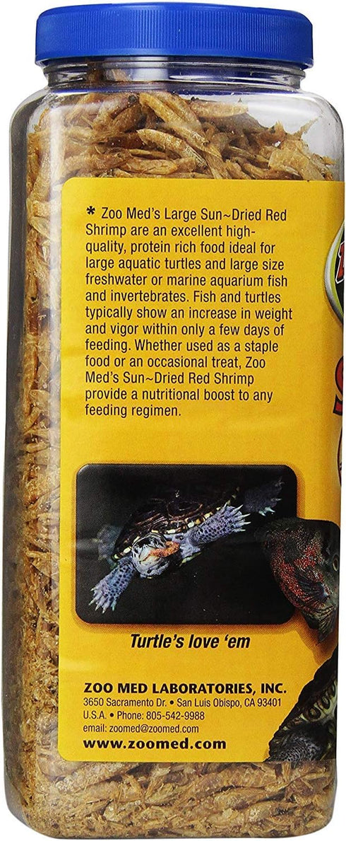 5 oz Pack 4 Zoo Med Large Sun-Dried Red Shrimp